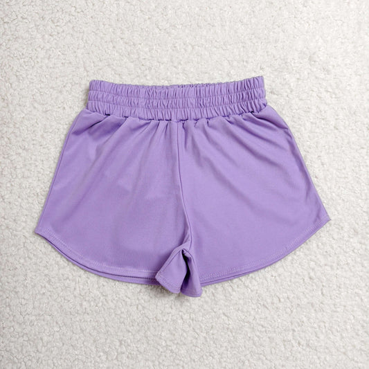RTS NO MOQ Yoga SS0905 Baby Girls Purple Yoga Active Sport Shorts Bottom
