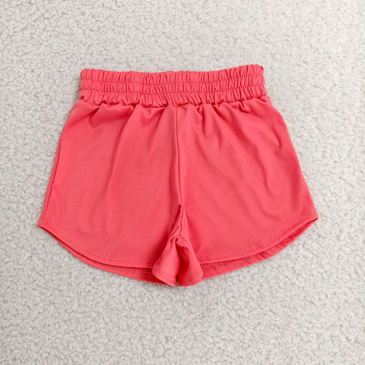 RTS NO MOQ Yoga SS0908 Baby Girls Watermelon Red Yoga Active Sport Shorts Bottom