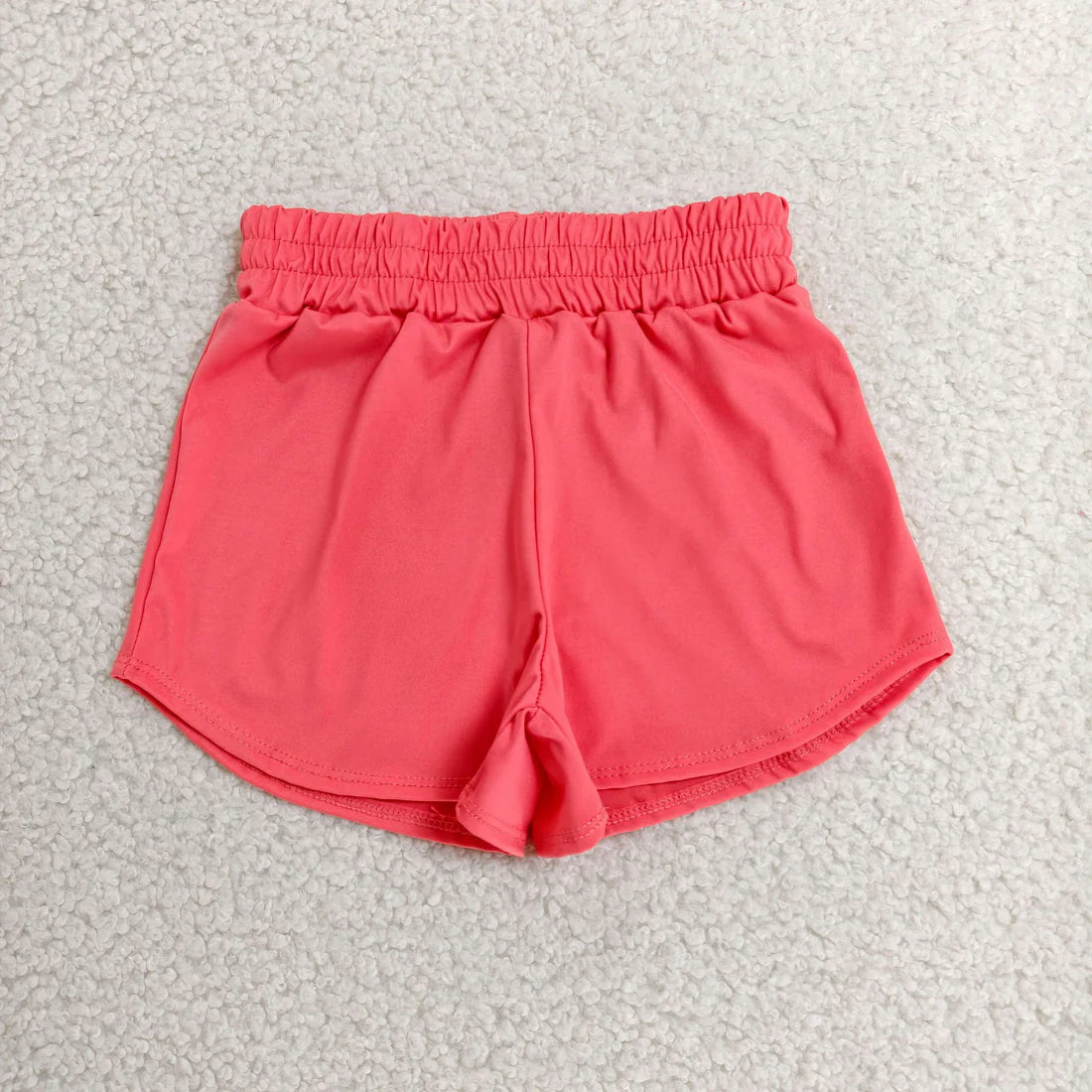 RTS NO MOQ Yoga GT1641+SS0908 Baby Girls Watermelon Red Yoga Active Sport Shorts SET