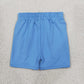 RTS NO MOQ yoga fabric SS0950 Baby Girls Blue Stripe Yoga Active Shorts Bottom