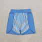 RTS NO MOQ yoga fabric SS0950 Baby Girls Blue Stripe Yoga Active Shorts Bottom