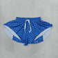 NEW RTS NO MOQ yoga fabric SS0966 Baby Girls Blue Polka Dots Yoga Active Butterfly Shorts Bottom