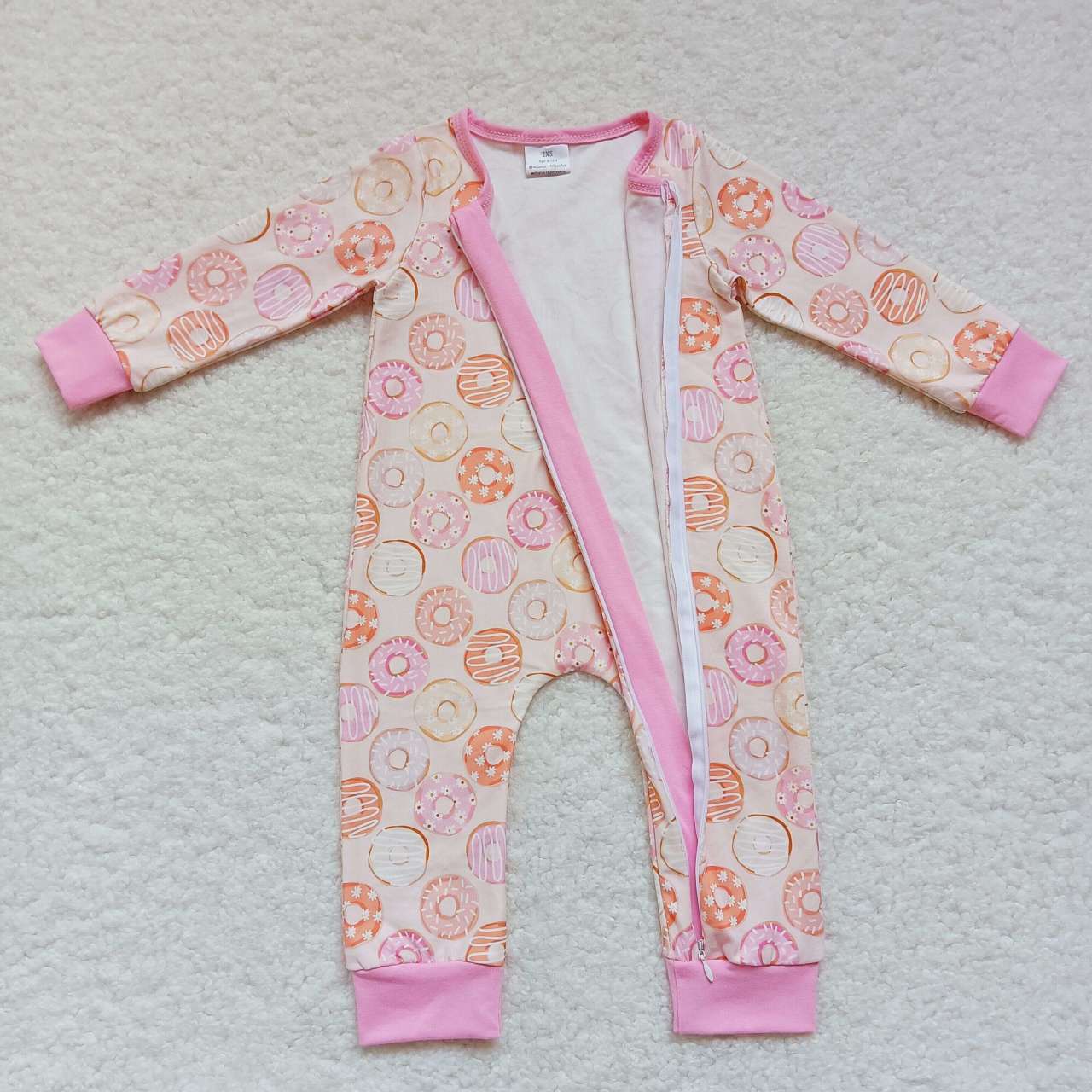 zipper romper Donut jumpsuit baby kids clothes