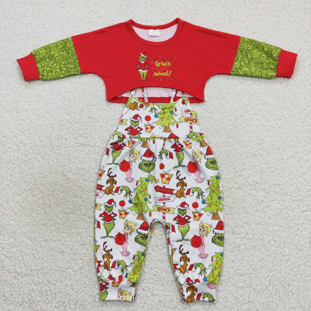 Christmas girls outfits jumpsuit & top 2 pieces winter fall sets kids clothes