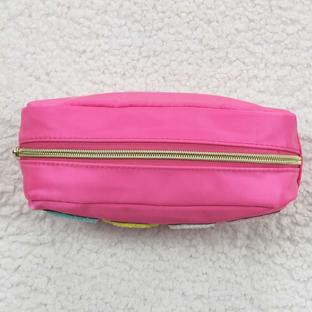 face Cosmetic bag pink kids girls Zipper carrying bag