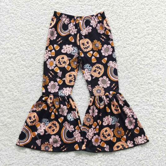 halloween pumpkin bells girls pants kids trousers