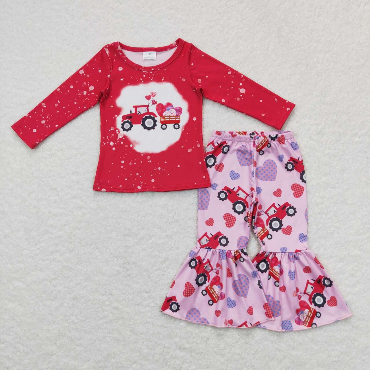 truck love heart sets happy Valentine's Day Girls outfits kids Clothes