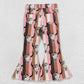 P0437 Fashionable alpine cowboy pants in pink and orange stripes