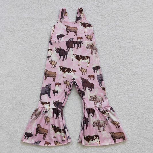 girl romper cow animal jumpsuits kids clothing