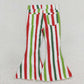 P0484 Red and green striped cowboy pants