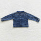 girls denim jacket blue long sleeve coats
