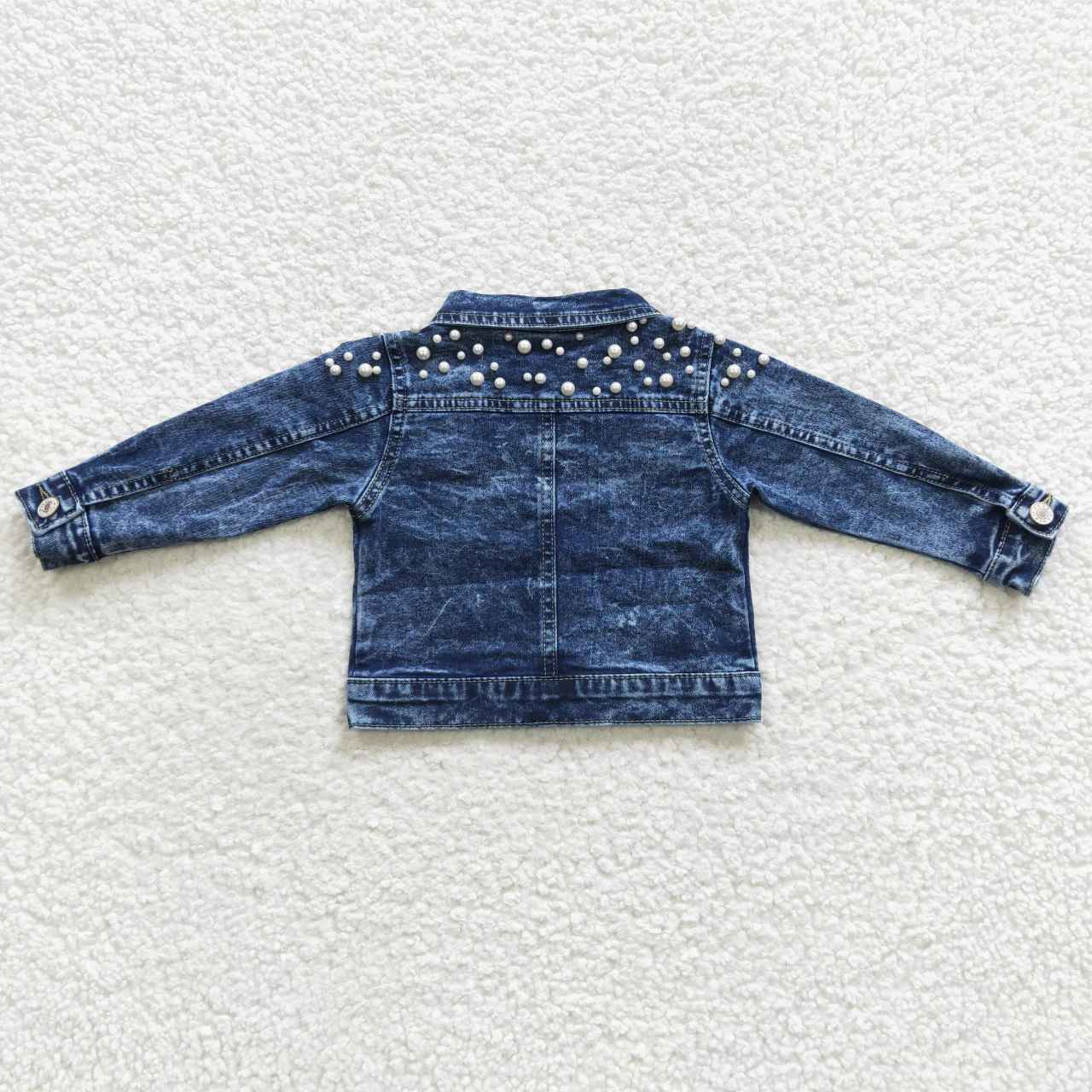 girls denim jacket blue long sleeve coats