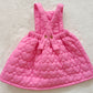 GSD0449 pre-order Girls pink Winter Warm Thick strap dress Suspenders Dress