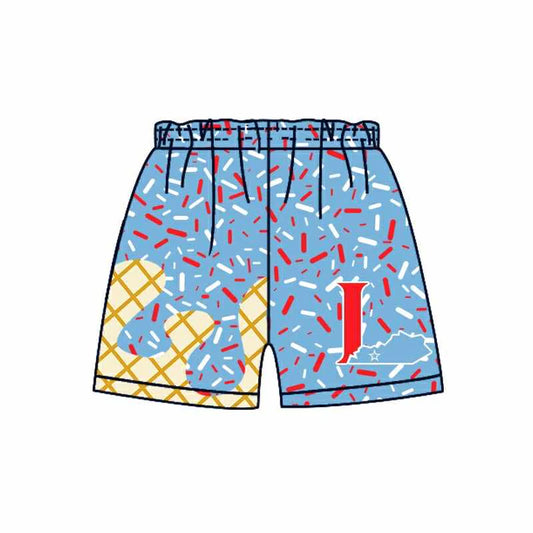 7.1Preorder (moq 5)Baby Boys Drip Blue L Sprinkles Team Shorts Bottoms