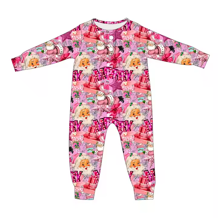 6.10 Christmas pink long-sleeved toddler clothes