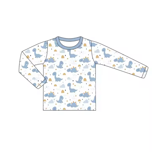 6.25 Dinosaur Boys Blue Top