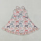 5.12 GSD2296 Beige sleeveless yoga dress with colorful bow pattern