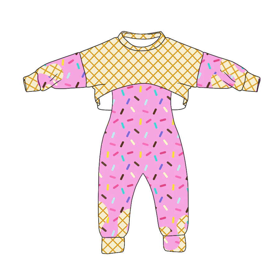 8.5Preorder (moq 5)Baby Girls Long Sleeves Drip Shirt Top Jumpsuit 2 Piece Team Clothes Sets