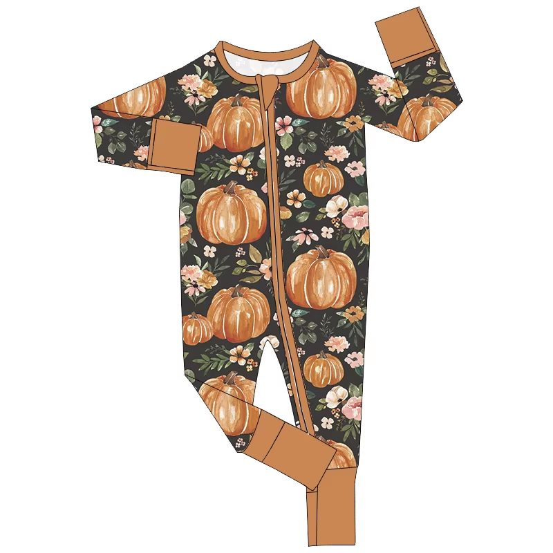 6.18 Pumpkin Brown Zippered Toddler Clothes