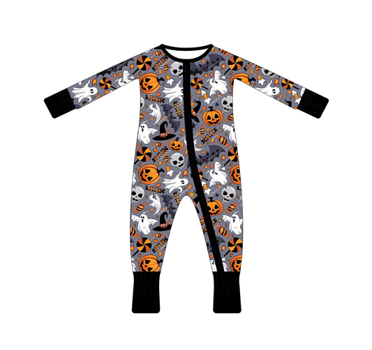 6.16 Halloween cartoon pumpkin long-sleeved toddler clothes