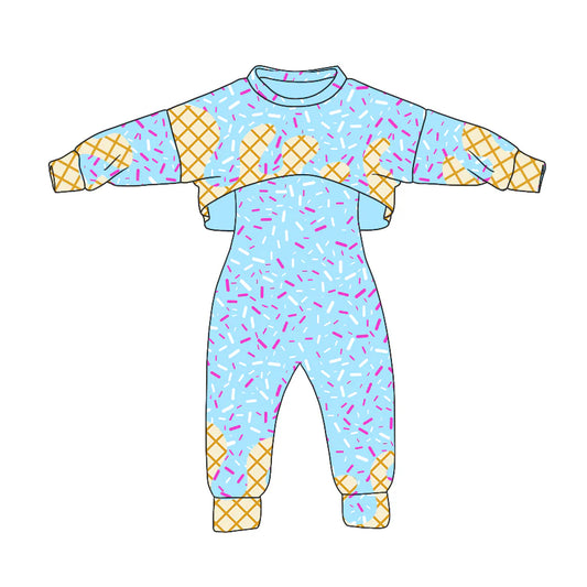 8.5Preorder (moq 5)Baby Girls Long Sleeves Drip Shirt Top Jumpsuit 2 Piece Team Clothes Sets