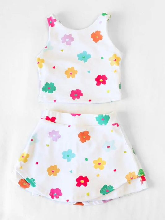 6.12 Flower summer short-sleeved suit