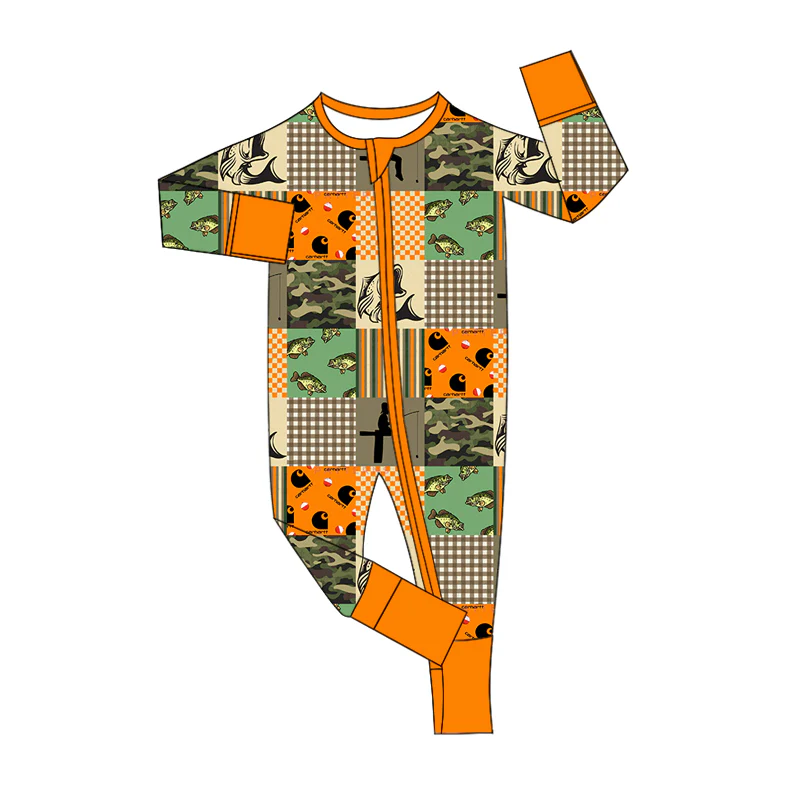 6.12 Fishing Orange Toddler Clothes