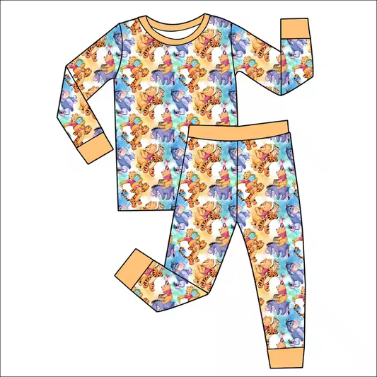 6.17 Bear Cartoon Long Sleeve Boys Suit