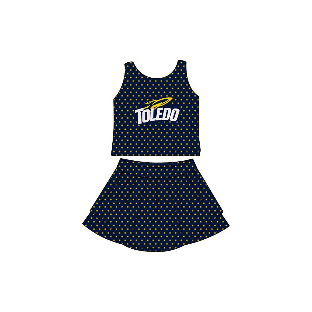7.3Preorder (moq 5)Baby Girls Toledo Sleeveless Top Skorts Team Set