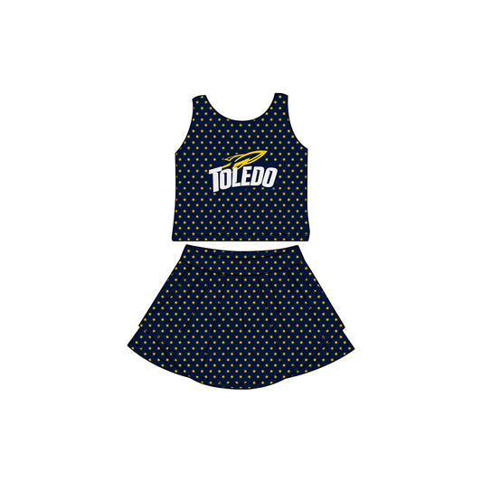 7.3Preorder (moq 5)Baby Girls Toledo Sleeveless Top Skorts Team Set