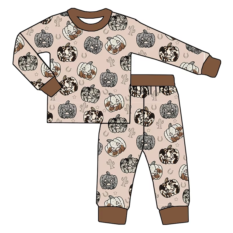 6.16 Cartoon Pumpkin Halloween Long Sleeve Suit