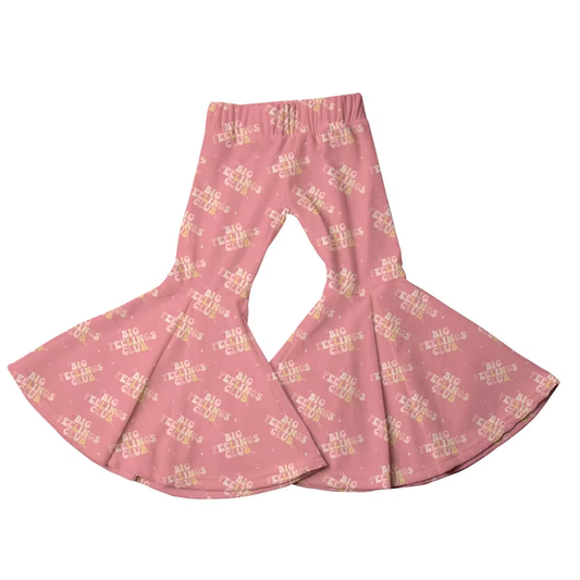 6.19 Letter Pink Girls Elastic Pants