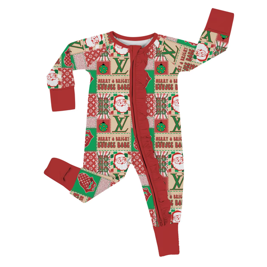 6.26 Santa Claus letter zipper toddler clothes