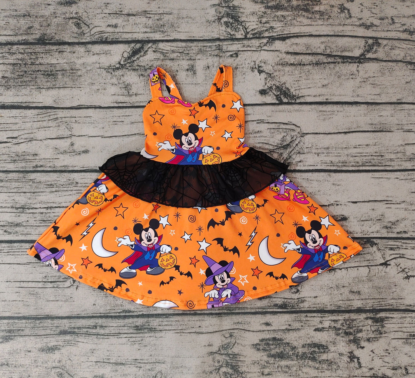 GSD0453 pre-order cartoon halloween skirt girl dress kids clothes