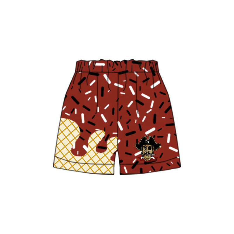 7.3Preorder moq 5 Baby Boys Raiders Wine Team drips Shorts Bottoms