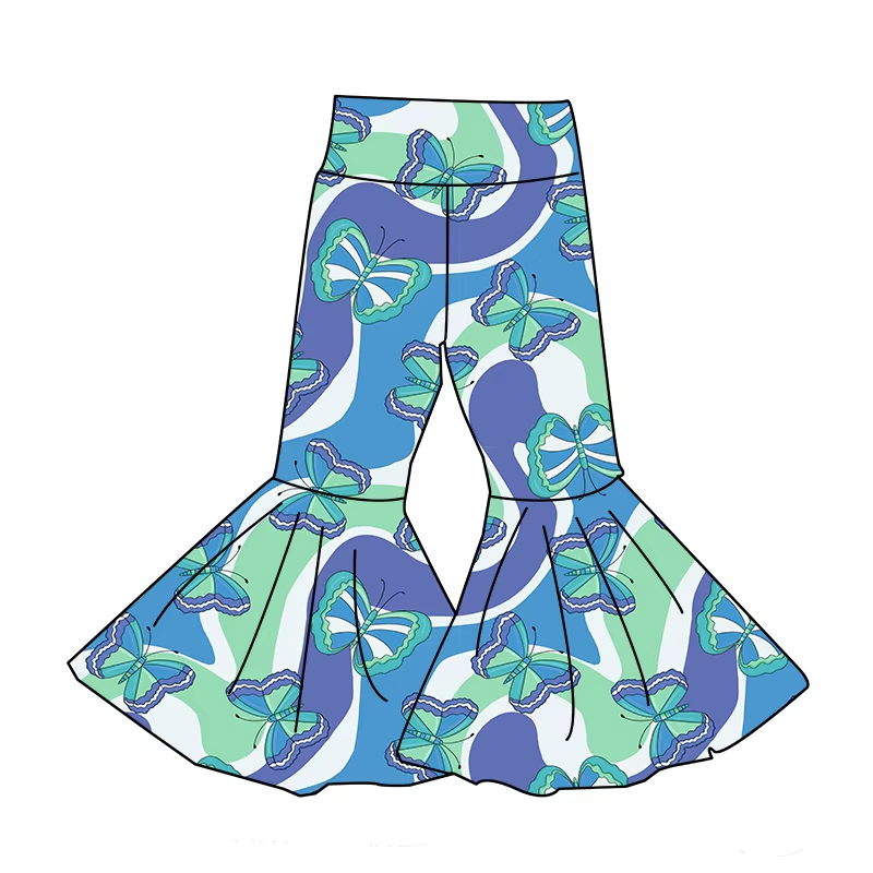 6.19 Blue Bow Girls Elastic Trousers