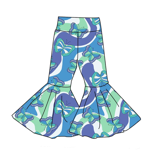 6.19 Blue Bow Girls Elastic Trousers