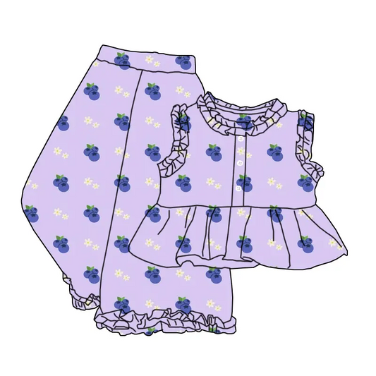 6.21 Purple Grape Short Sleeve Pants Set