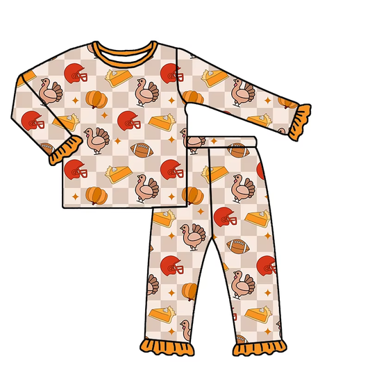 6.16 Turkey Cake Pumpkin Long Sleeve Suit