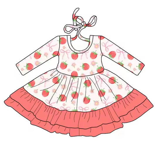 6.17 Strawberry Long Sleeve Dress