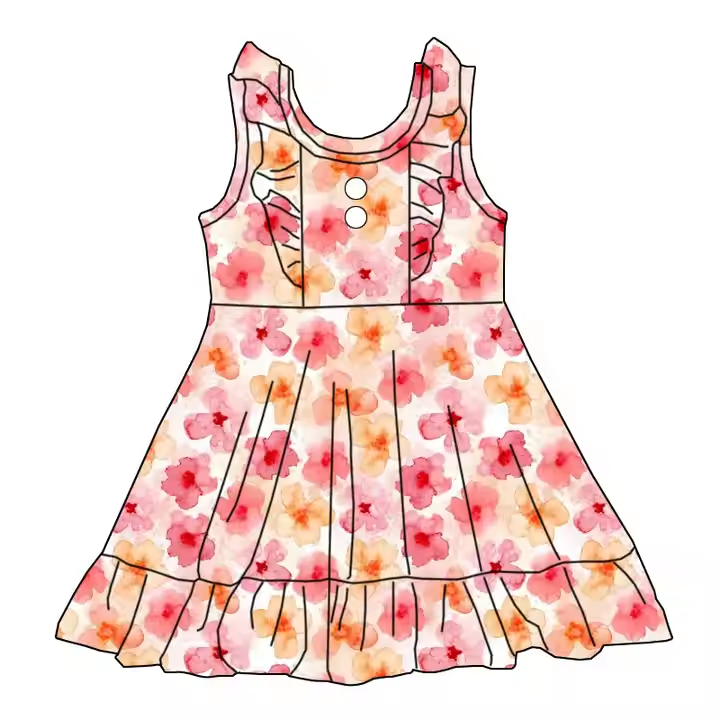 5.22 Tie-Dye Colorful Flower Dress