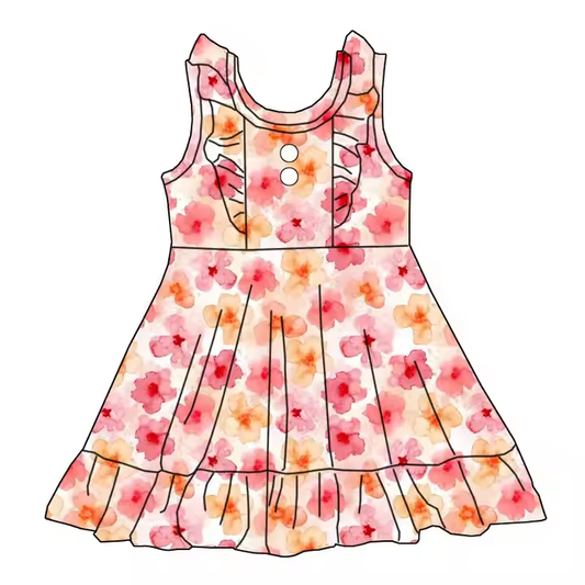 5.22 Tie-Dye Colorful Flower Dress
