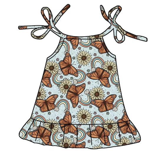 6.21 Butterfly Flower Suspender Dress