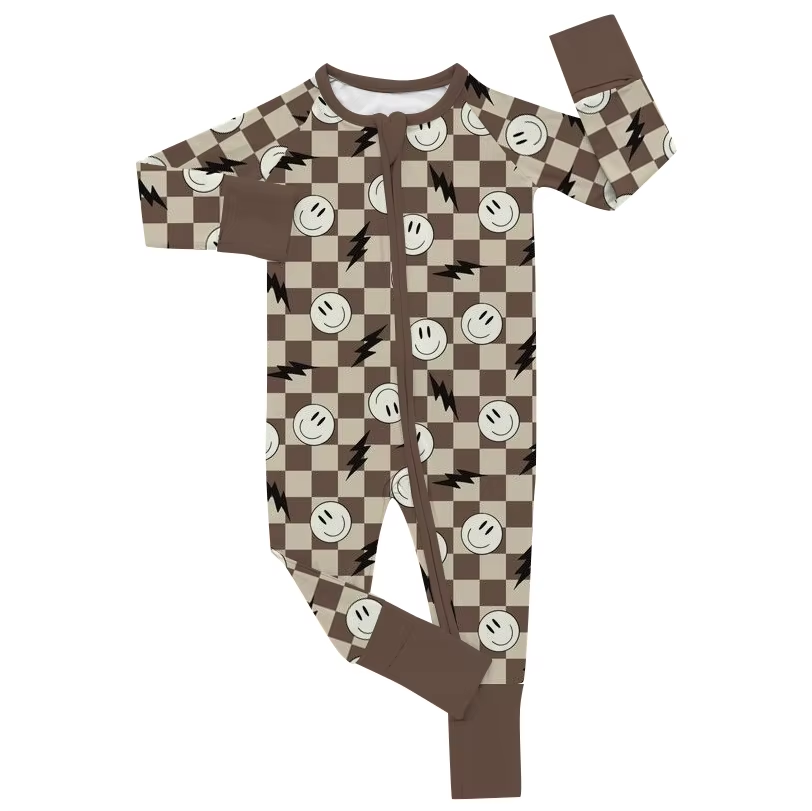 6.26 Smiley Lightning Plaid Toddler Clothes