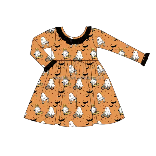 6.12 Halloween Pumpkin Ghost Dress