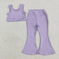 5.10  GSPO2006 Pure purple vest and pants yoga set