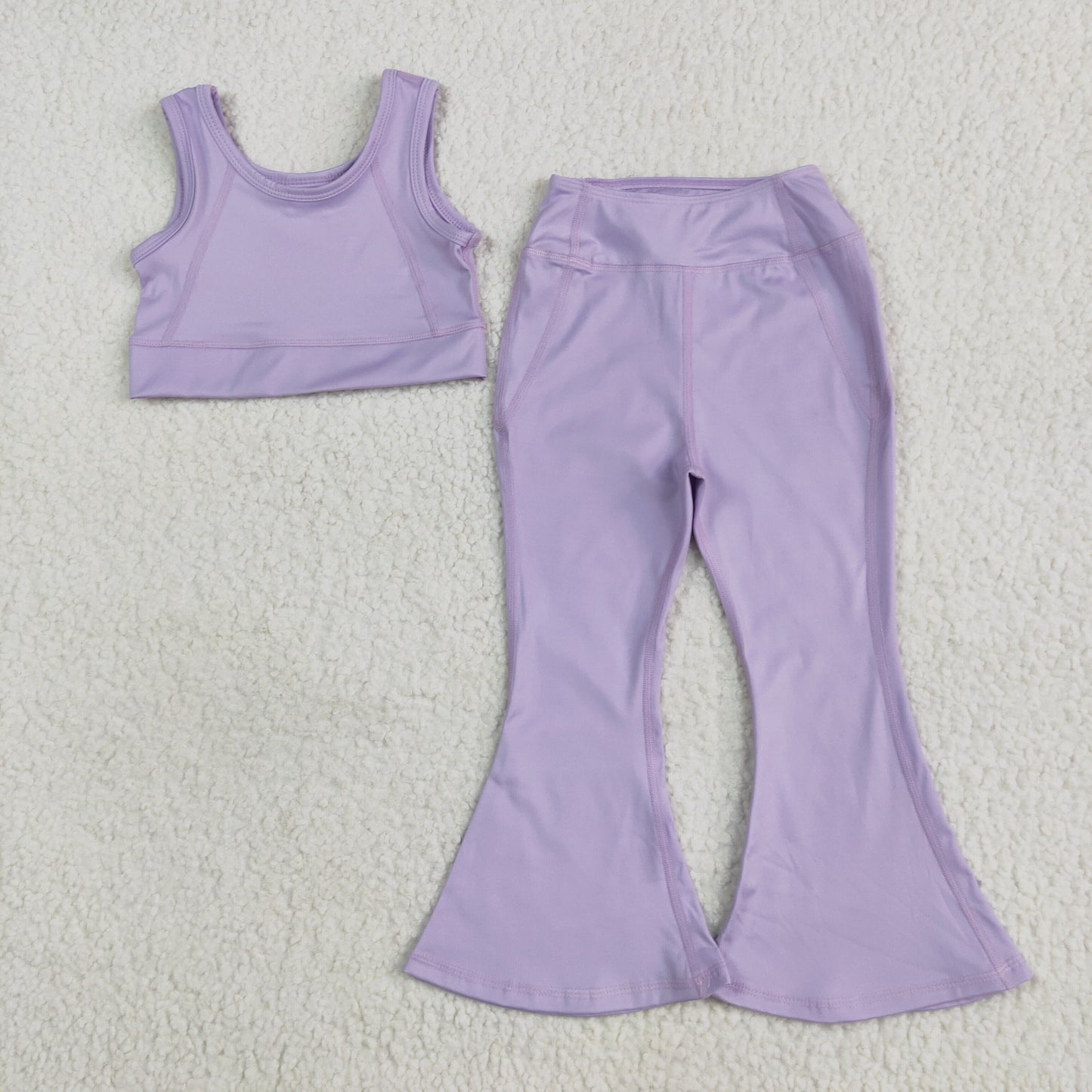 5.10  GSPO2006 Pure purple vest and pants yoga set