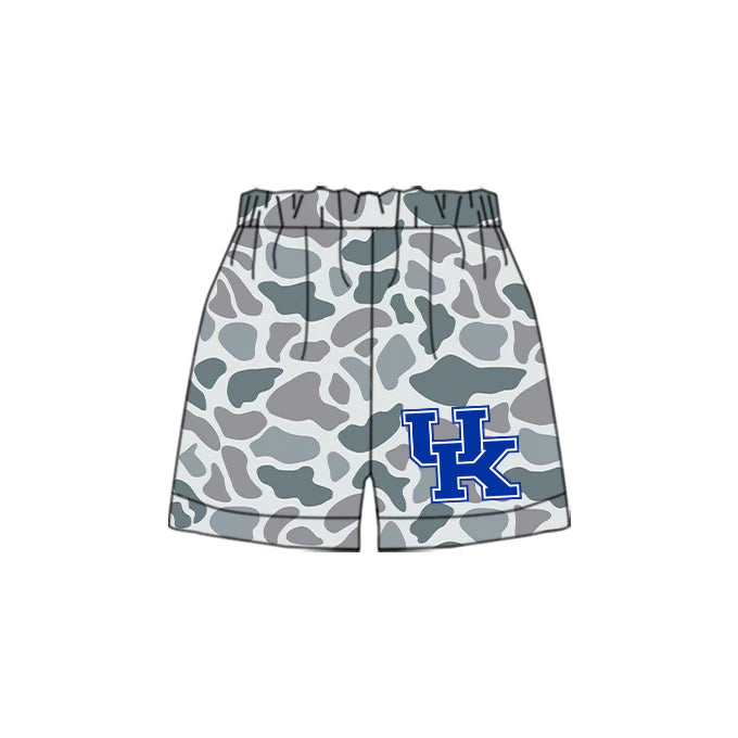 7.3Preorder(moq 5) Baby Boys Grey Camouflage UK Team Sports Shorts