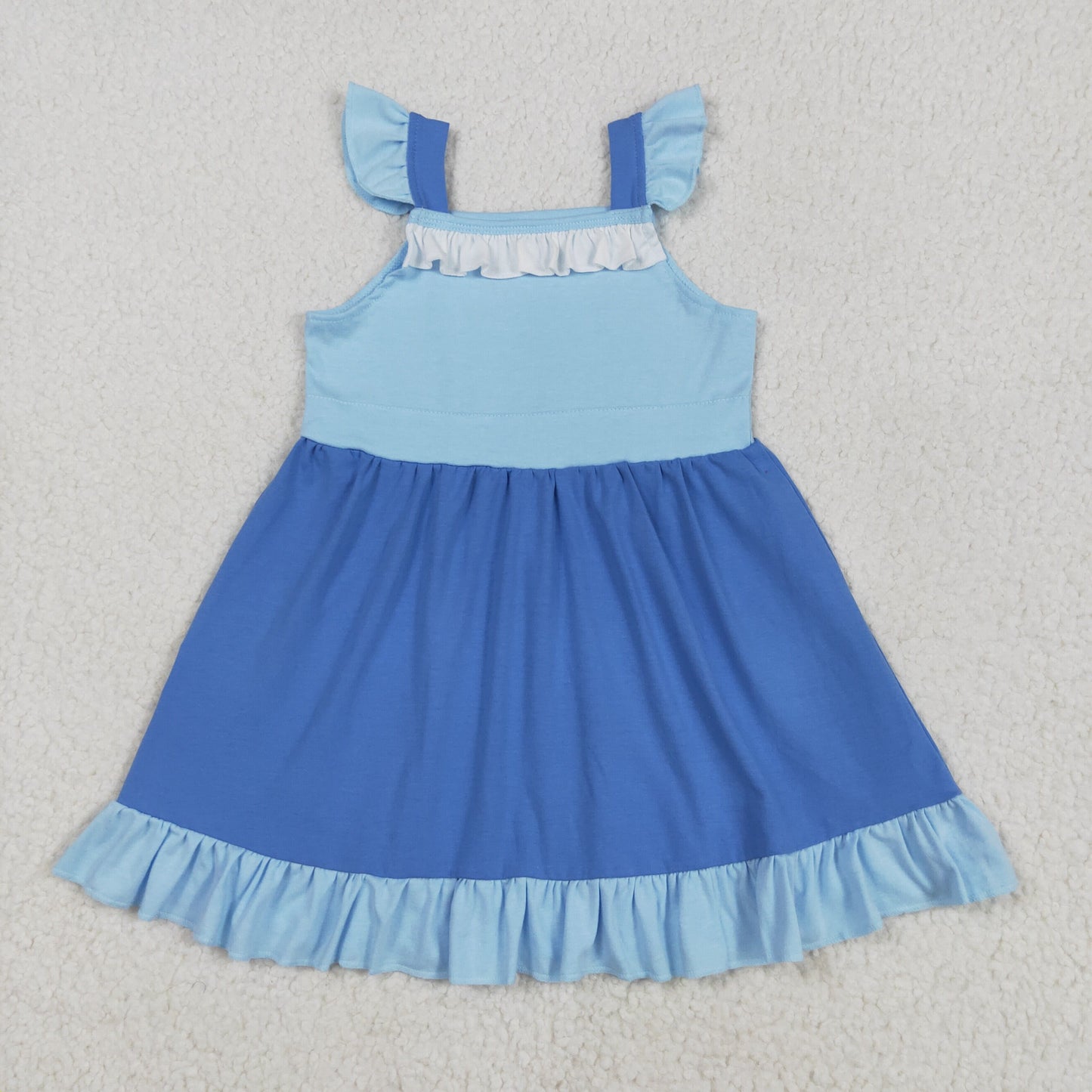 5.10 GSD2393 Cartoon role-playing white lace blue flying sleeve dress