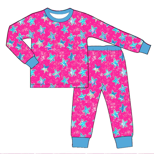 6.25 Rose Red Star Long Sleeve Pants Suit